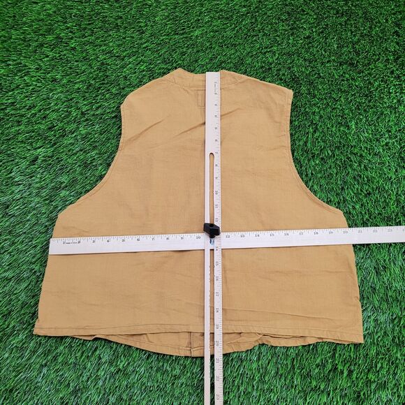 Vintage 90s Hunting Western Vest Small 20x19 Brown - Picture 5 of 8